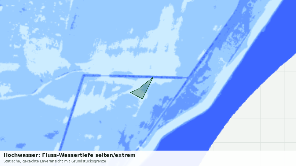 Statische Kartenansicht: Hochwasser: Fluss-Wassertiefe selten/extrem