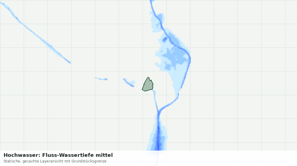 Statische Kartenansicht: Hochwasser: Fluss-Wassertiefe mittel