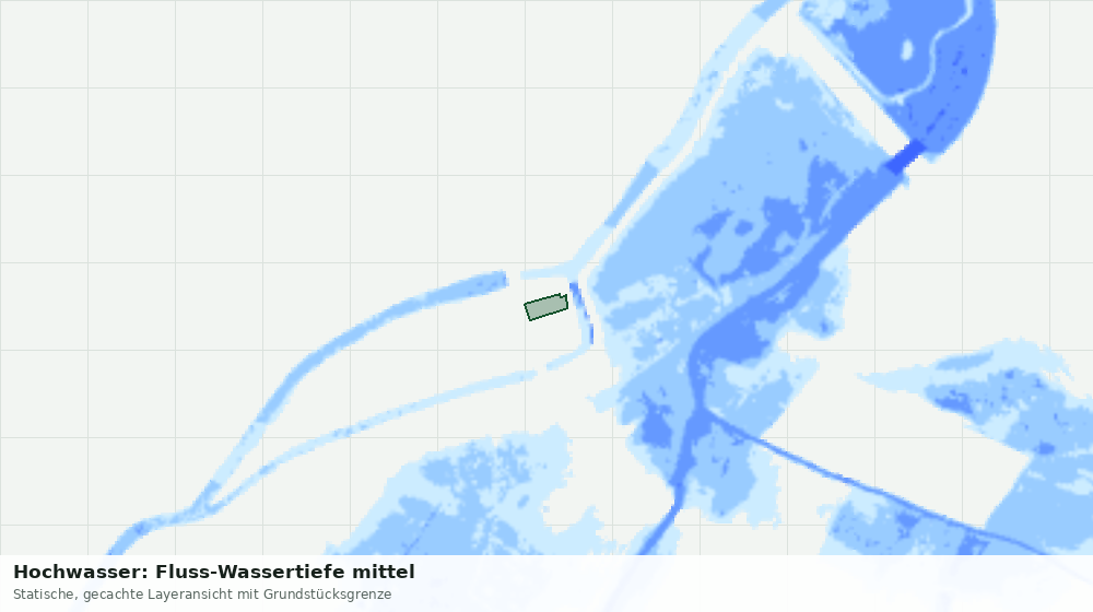 Statische Kartenansicht: Hochwasser: Fluss-Wassertiefe mittel