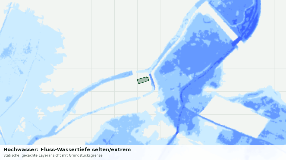 Statische Kartenansicht: Hochwasser: Fluss-Wassertiefe selten/extrem