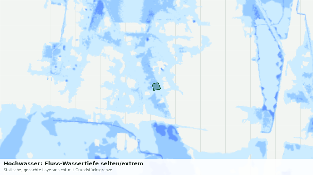 Statische Kartenansicht: Hochwasser: Fluss-Wassertiefe selten/extrem