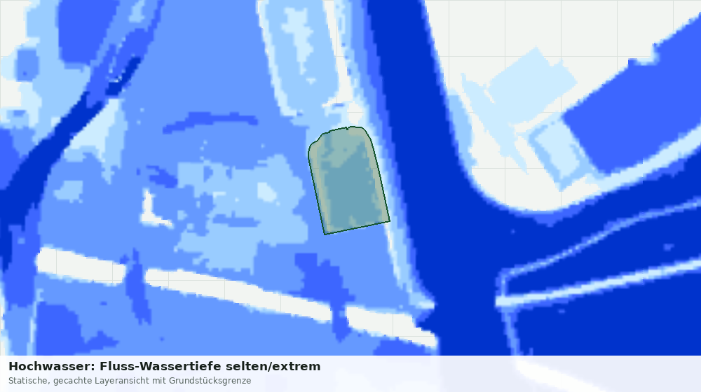 Statische Kartenansicht: Hochwasser: Fluss-Wassertiefe selten/extrem