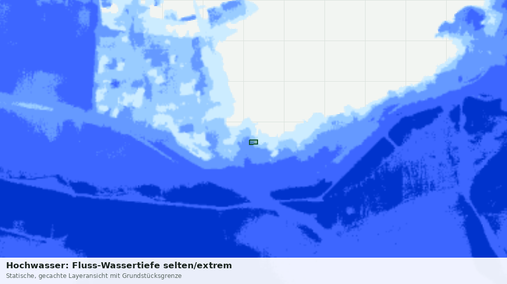 Statische Kartenansicht: Hochwasser: Fluss-Wassertiefe selten/extrem