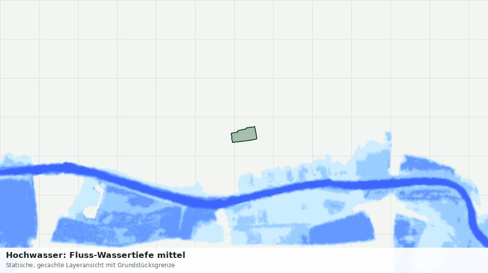 Statische Kartenansicht: Hochwasser: Fluss-Wassertiefe mittel