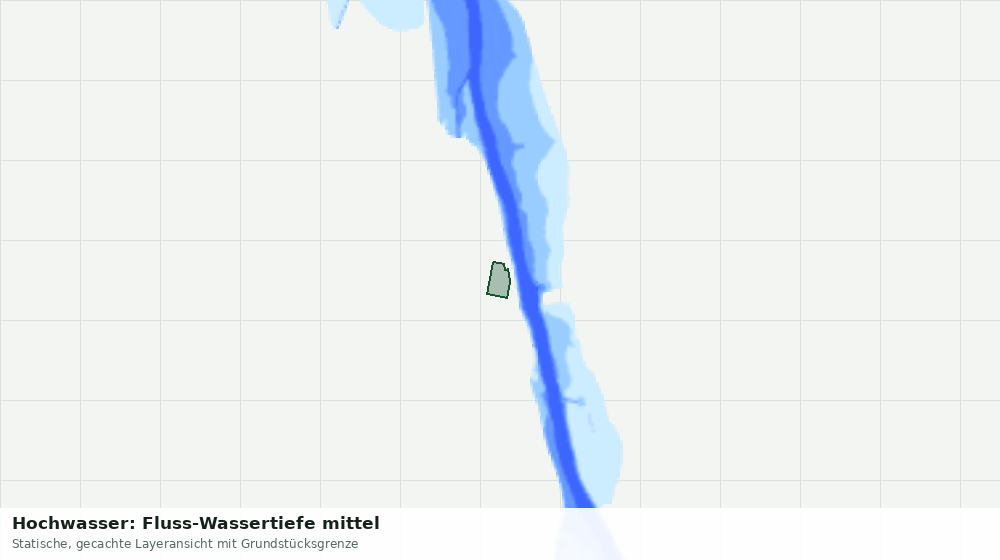 Statische Kartenansicht: Hochwasser: Fluss-Wassertiefe mittel