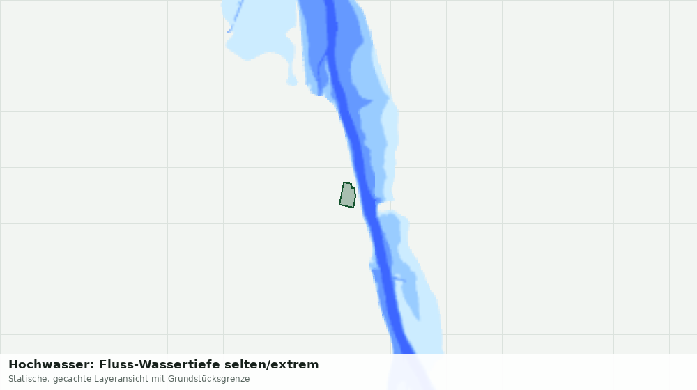 Statische Kartenansicht: Hochwasser: Fluss-Wassertiefe selten/extrem