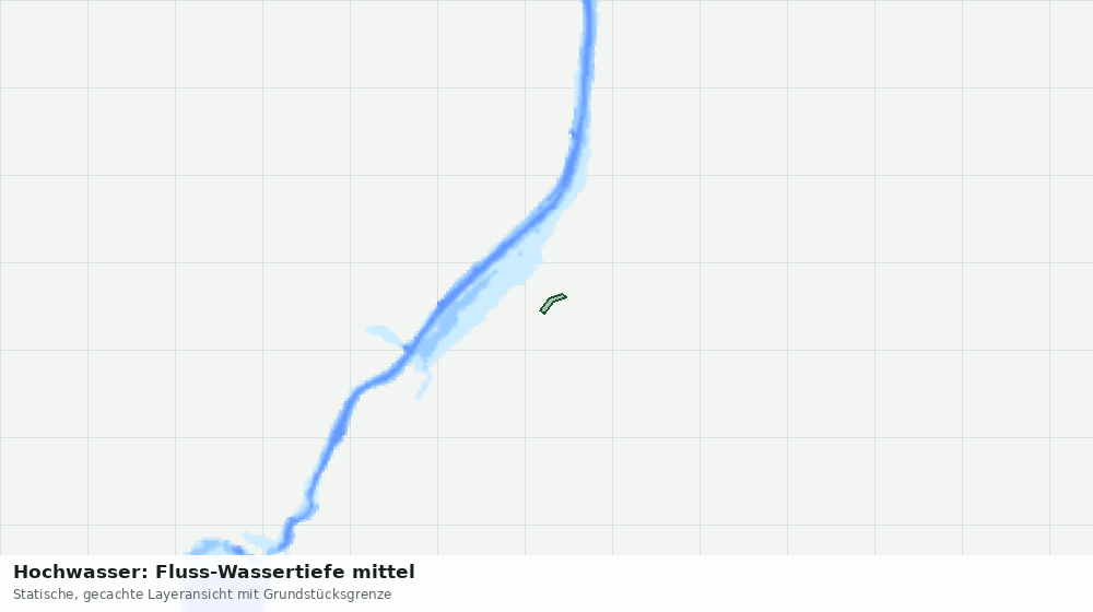 Statische Kartenansicht: Hochwasser: Fluss-Wassertiefe mittel