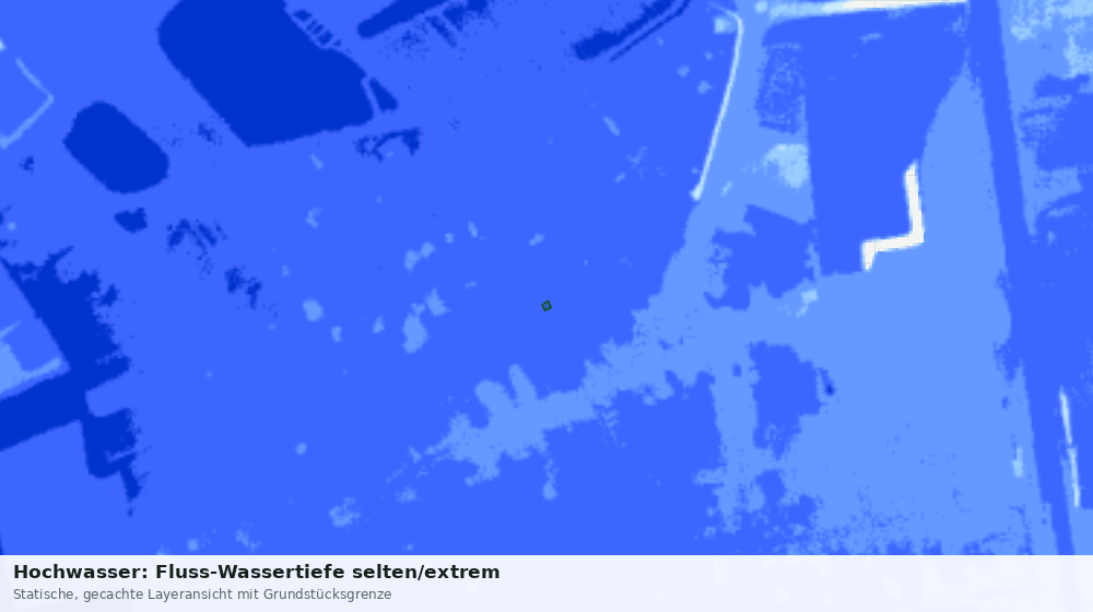 Statische Kartenansicht: Hochwasser: Fluss-Wassertiefe selten/extrem