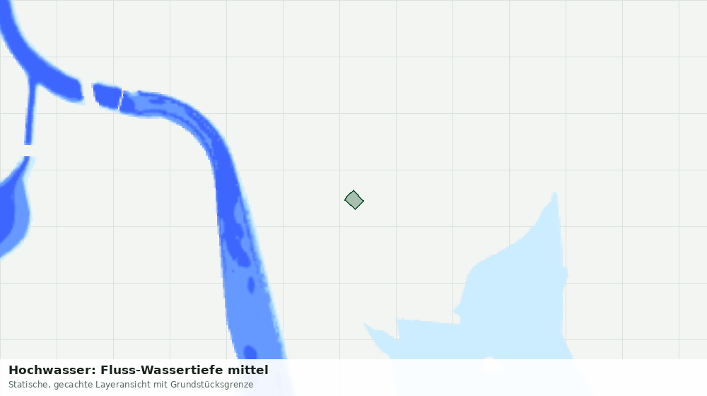 Statische Kartenansicht: Hochwasser: Fluss-Wassertiefe mittel