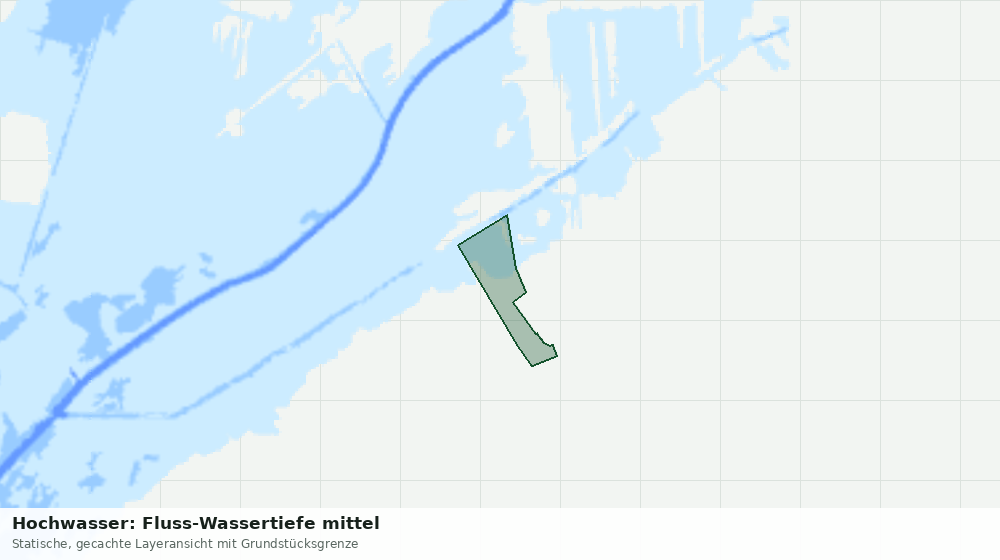 Statische Kartenansicht: Hochwasser: Fluss-Wassertiefe mittel