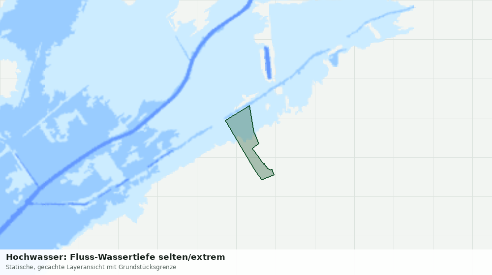 Statische Kartenansicht: Hochwasser: Fluss-Wassertiefe selten/extrem