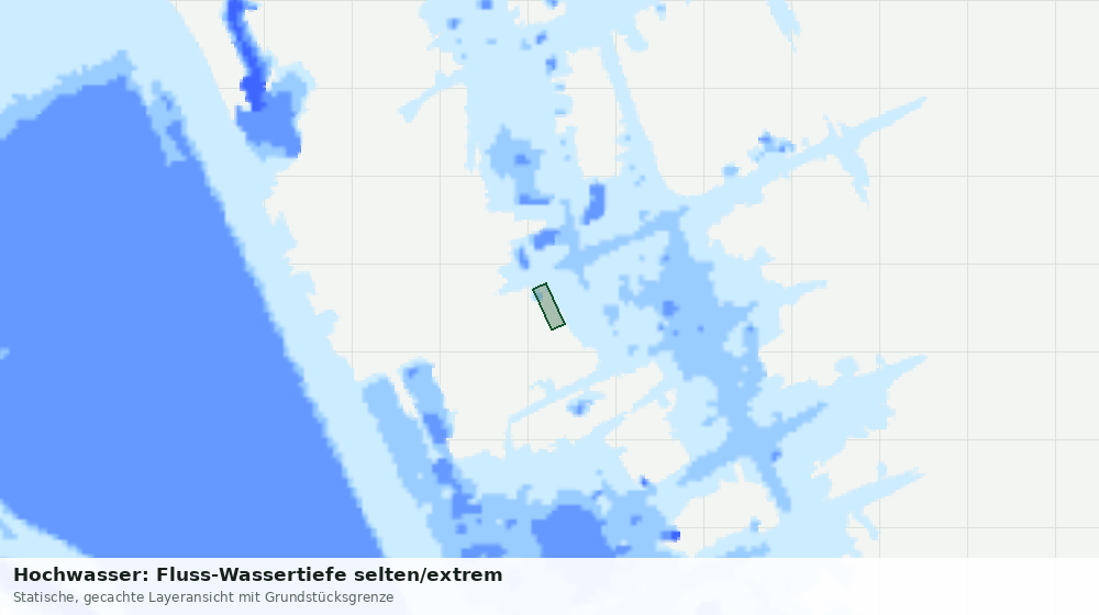Statische Kartenansicht: Hochwasser: Fluss-Wassertiefe selten/extrem