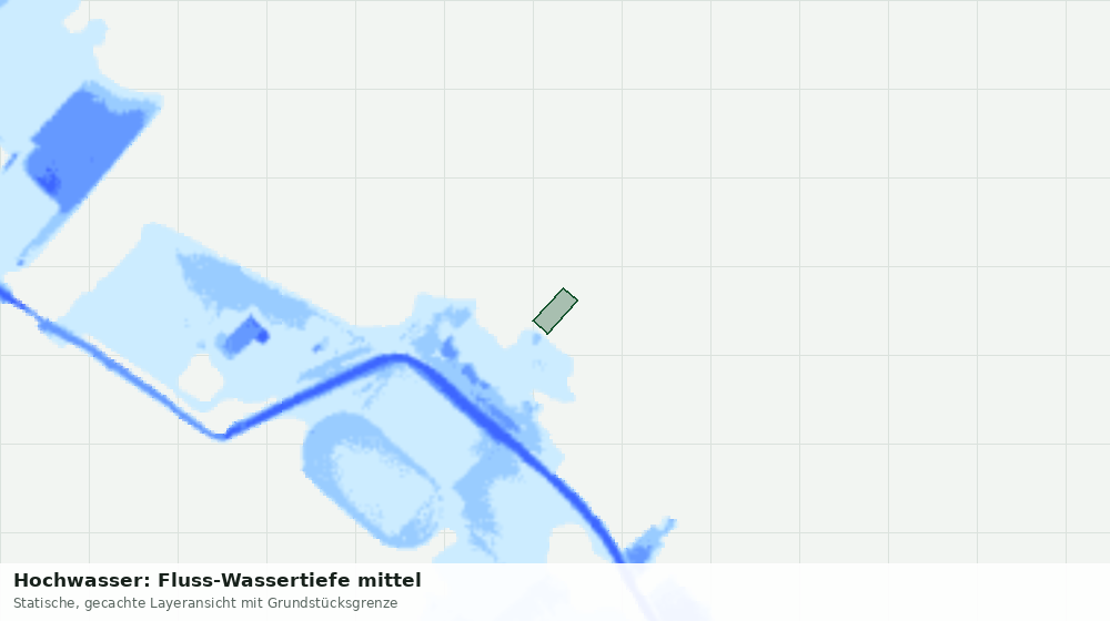 Statische Kartenansicht: Hochwasser: Fluss-Wassertiefe mittel