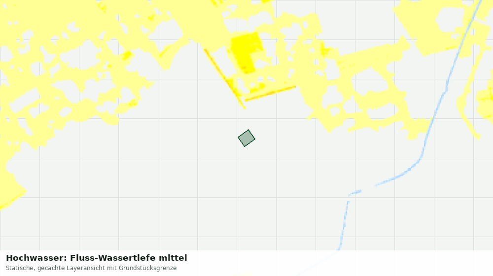 Statische Kartenansicht: Hochwasser: Fluss-Wassertiefe mittel