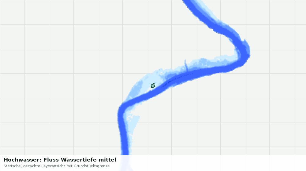 Statische Kartenansicht: Hochwasser: Fluss-Wassertiefe mittel