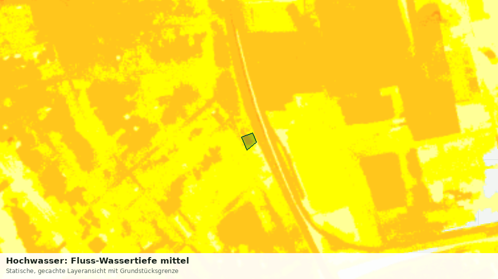 Statische Kartenansicht: Hochwasser: Fluss-Wassertiefe mittel