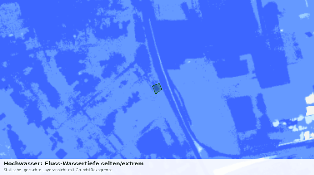 Statische Kartenansicht: Hochwasser: Fluss-Wassertiefe selten/extrem