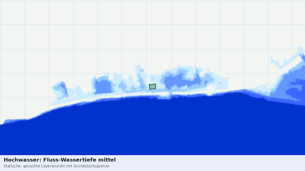 Statische Kartenansicht: Hochwasser: Fluss-Wassertiefe mittel