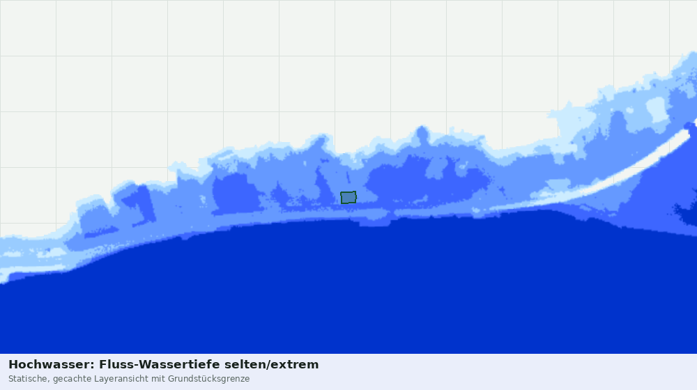 Statische Kartenansicht: Hochwasser: Fluss-Wassertiefe selten/extrem