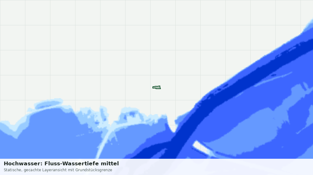 Statische Kartenansicht: Hochwasser: Fluss-Wassertiefe mittel