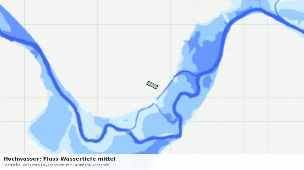 Statische Kartenansicht: Hochwasser: Fluss-Wassertiefe mittel