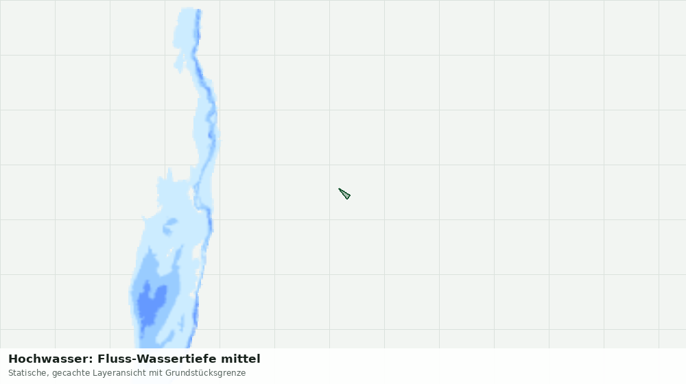 Statische Kartenansicht: Hochwasser: Fluss-Wassertiefe mittel