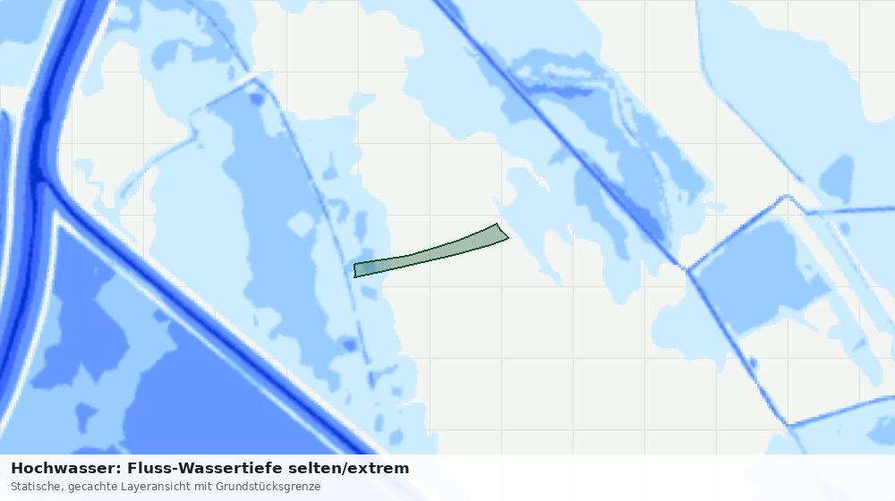 Statische Kartenansicht: Hochwasser: Fluss-Wassertiefe selten/extrem