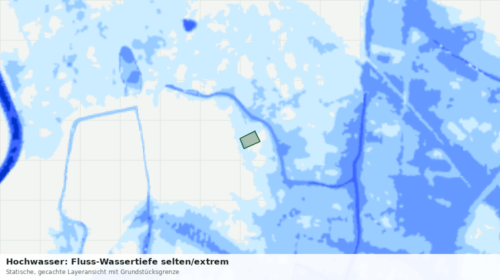 Statische Kartenansicht: Hochwasser: Fluss-Wassertiefe selten/extrem