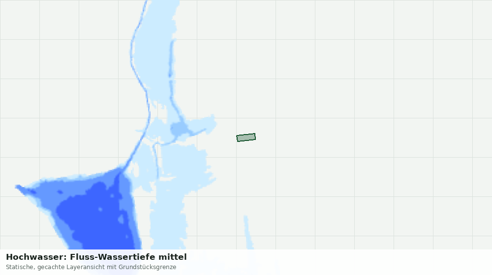 Statische Kartenansicht: Hochwasser: Fluss-Wassertiefe mittel