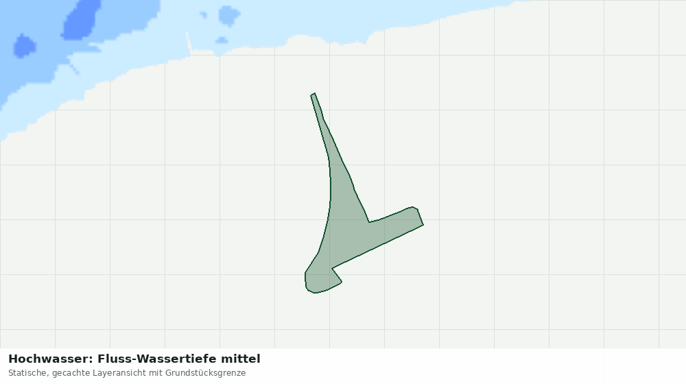 Statische Kartenansicht: Hochwasser: Fluss-Wassertiefe mittel