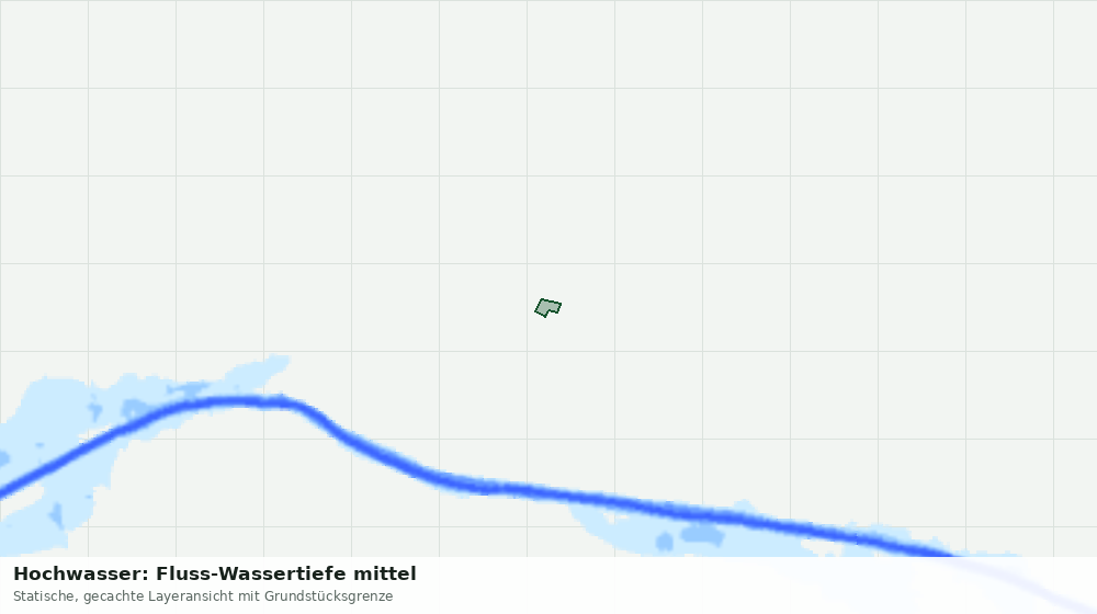 Statische Kartenansicht: Hochwasser: Fluss-Wassertiefe mittel
