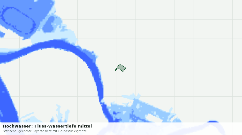 Statische Kartenansicht: Hochwasser: Fluss-Wassertiefe mittel