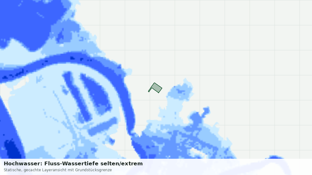 Statische Kartenansicht: Hochwasser: Fluss-Wassertiefe selten/extrem
