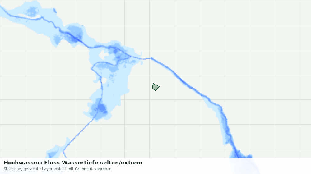 Statische Kartenansicht: Hochwasser: Fluss-Wassertiefe selten/extrem