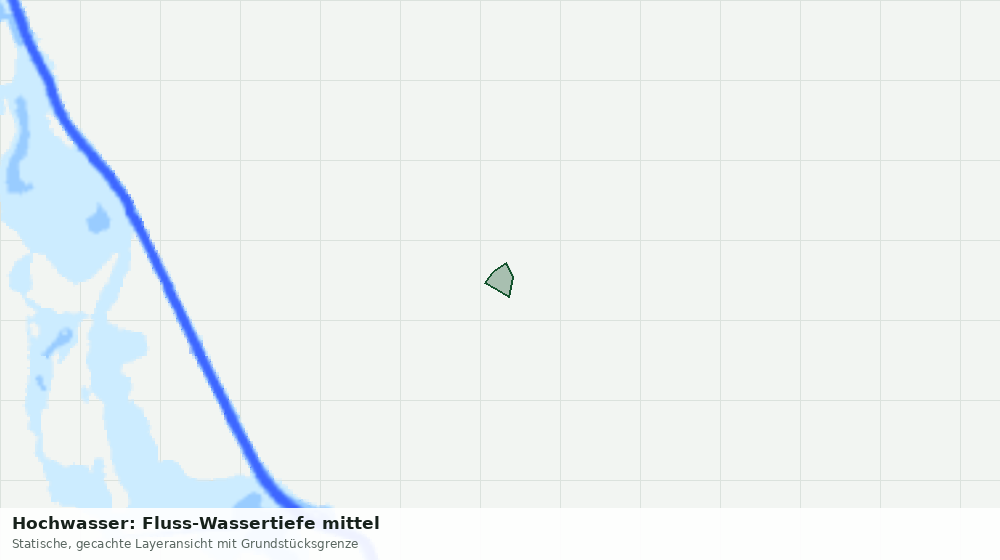 Statische Kartenansicht: Hochwasser: Fluss-Wassertiefe mittel