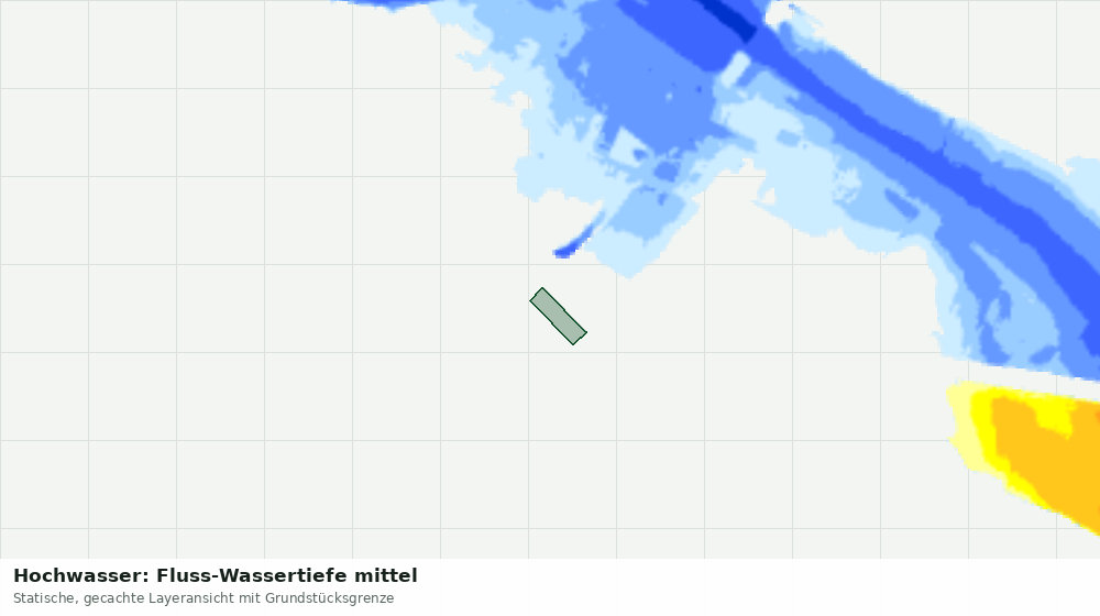 Statische Kartenansicht: Hochwasser: Fluss-Wassertiefe mittel