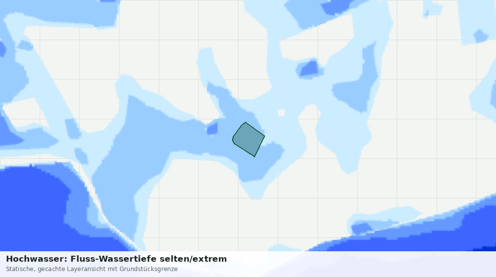 Statische Kartenansicht: Hochwasser: Fluss-Wassertiefe selten/extrem