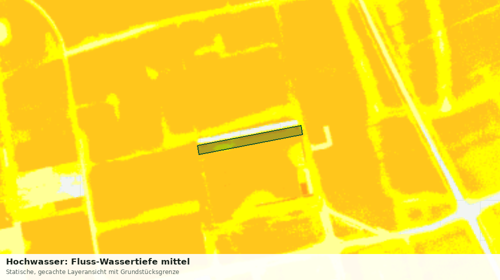 Statische Kartenansicht: Hochwasser: Fluss-Wassertiefe mittel
