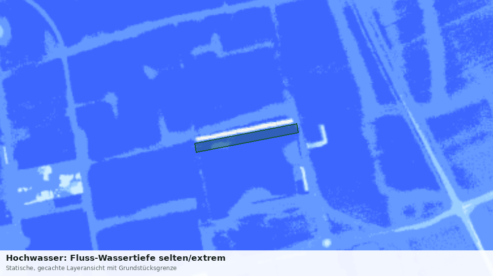 Statische Kartenansicht: Hochwasser: Fluss-Wassertiefe selten/extrem