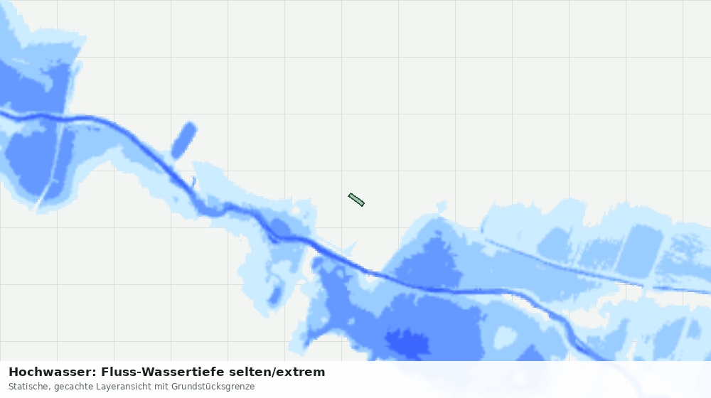 Statische Kartenansicht: Hochwasser: Fluss-Wassertiefe selten/extrem