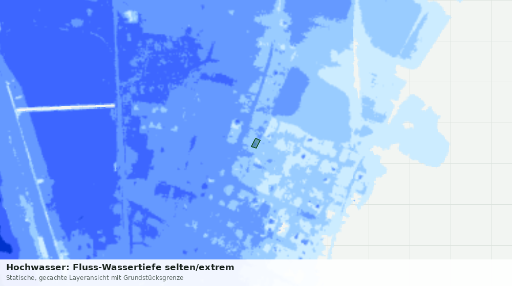 Statische Kartenansicht: Hochwasser: Fluss-Wassertiefe selten/extrem
