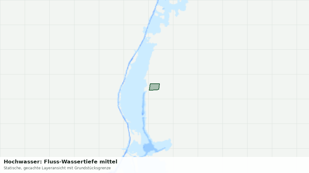 Statische Kartenansicht: Hochwasser: Fluss-Wassertiefe mittel