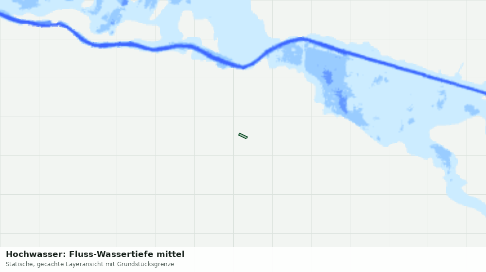 Statische Kartenansicht: Hochwasser: Fluss-Wassertiefe mittel
