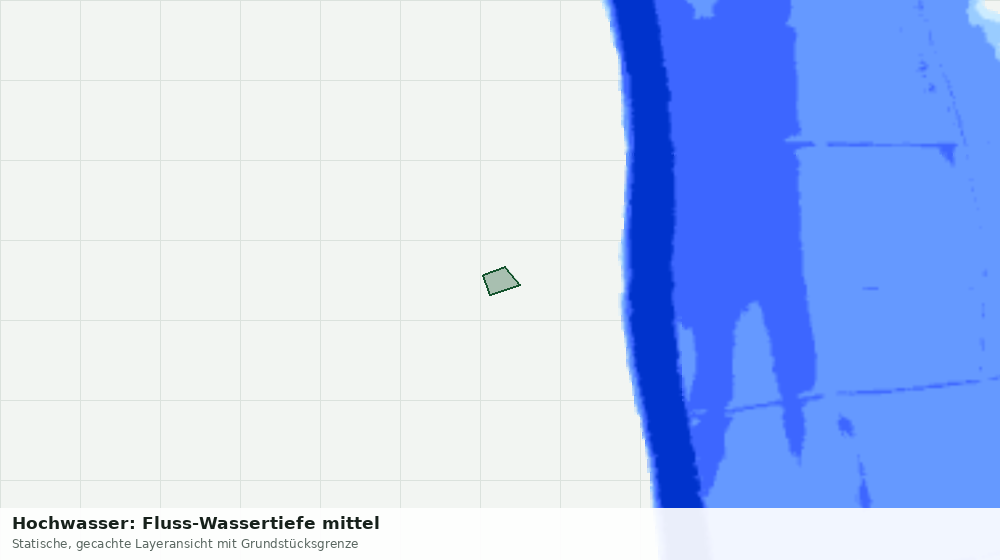 Statische Kartenansicht: Hochwasser: Fluss-Wassertiefe mittel