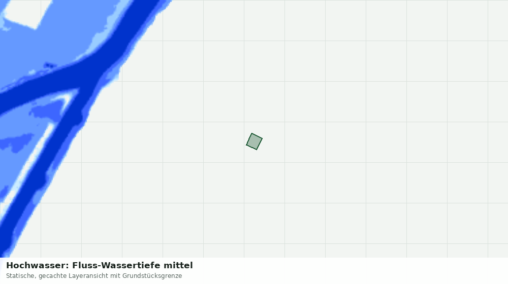 Statische Kartenansicht: Hochwasser: Fluss-Wassertiefe mittel