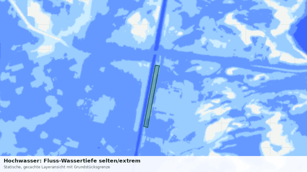 Statische Kartenansicht: Hochwasser: Fluss-Wassertiefe selten/extrem