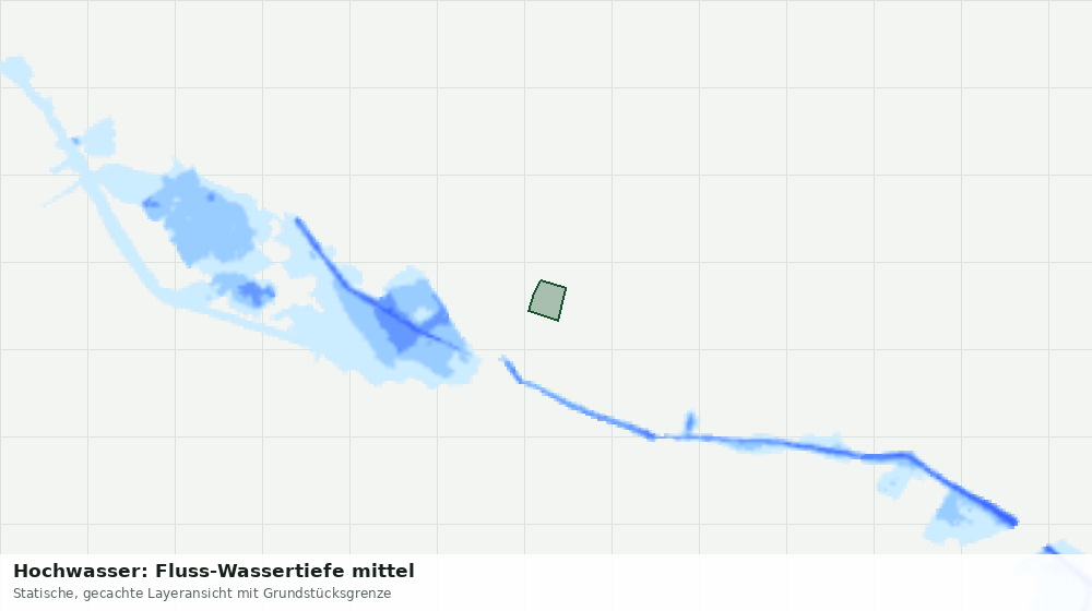 Statische Kartenansicht: Hochwasser: Fluss-Wassertiefe mittel