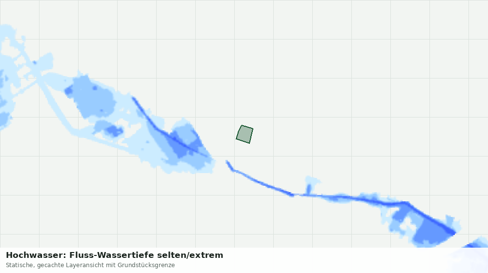 Statische Kartenansicht: Hochwasser: Fluss-Wassertiefe selten/extrem