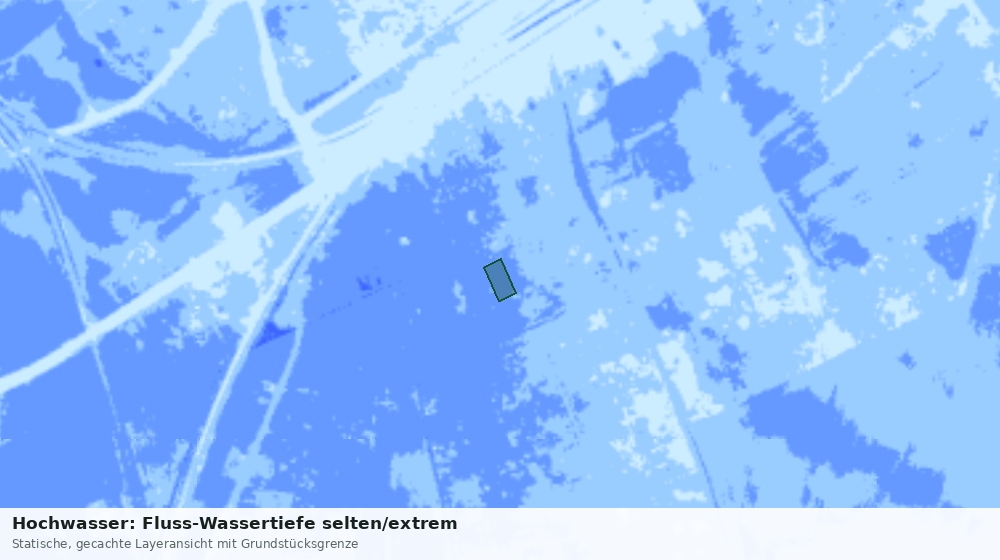 Statische Kartenansicht: Hochwasser: Fluss-Wassertiefe selten/extrem