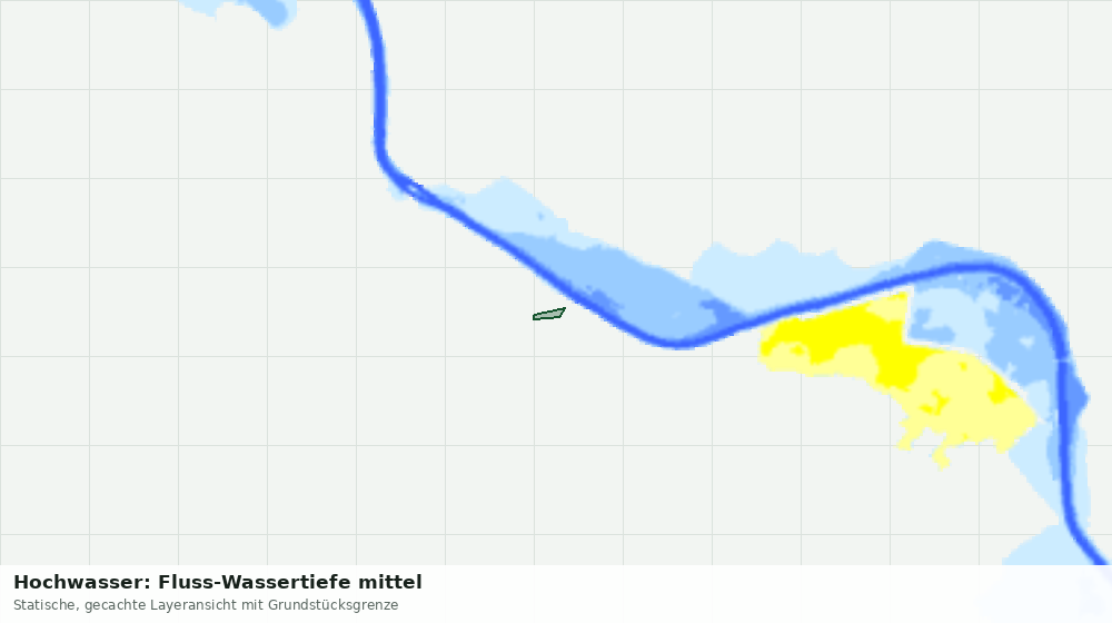 Statische Kartenansicht: Hochwasser: Fluss-Wassertiefe mittel